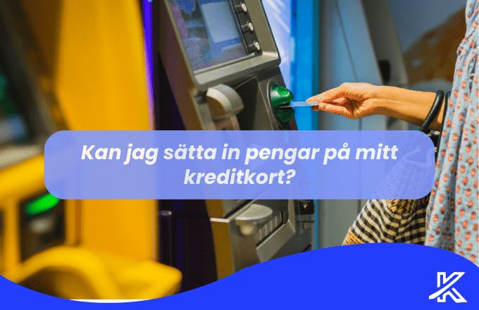 Sätt in kontanter kreditkort