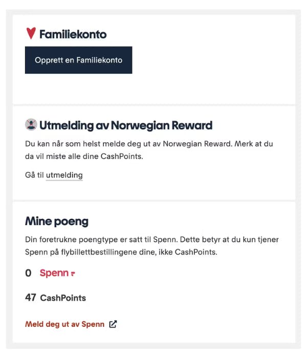 Få CashPoints ved utmelding av Spenn
