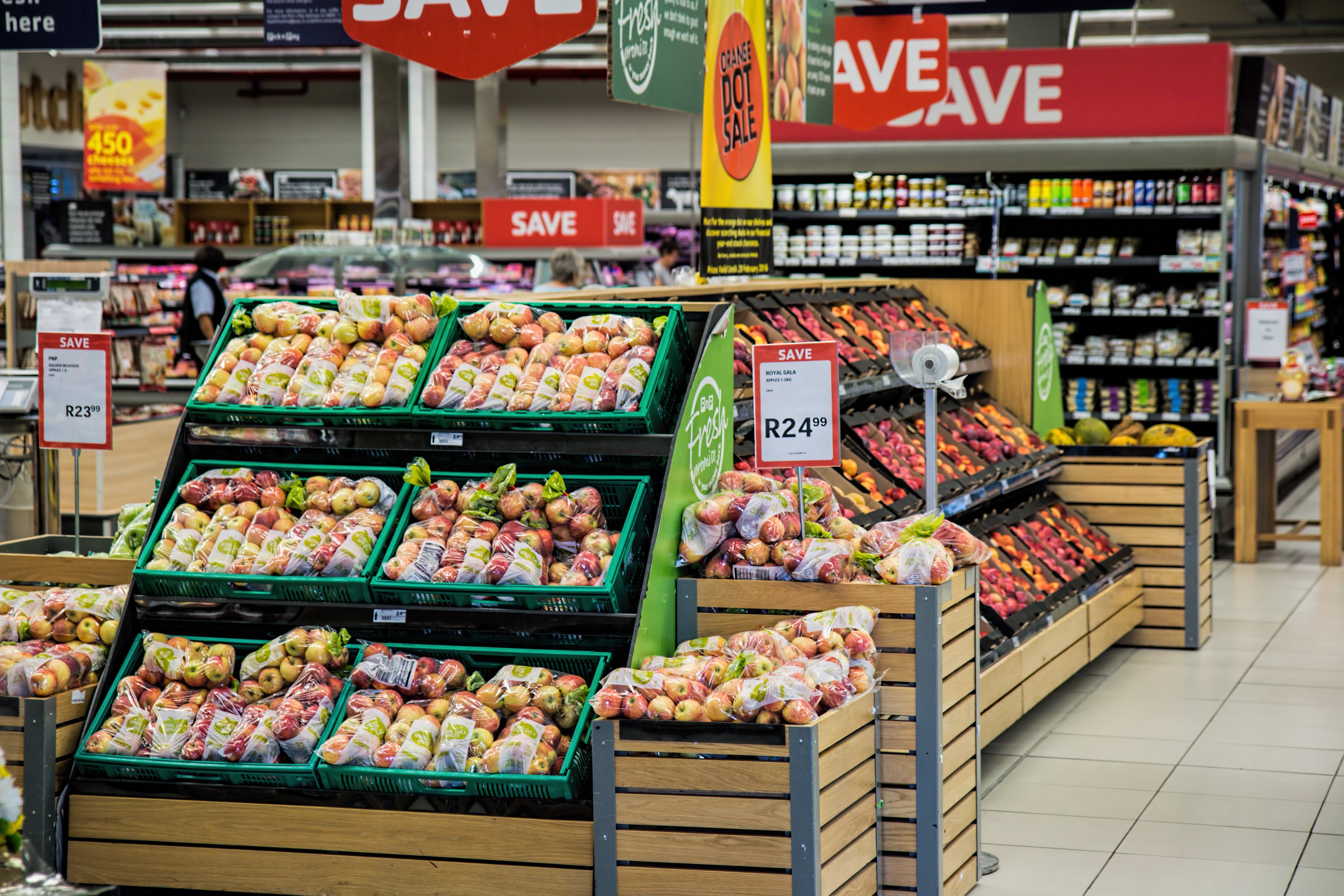 Image of a grocery section in a mall