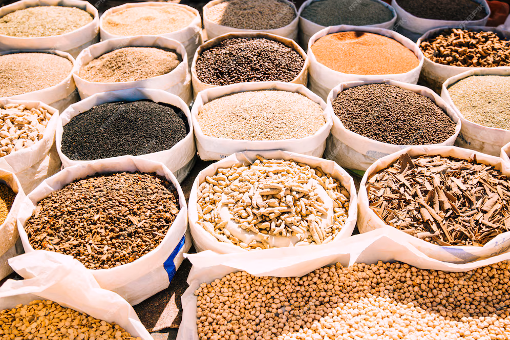 Pic of different seeds and spices