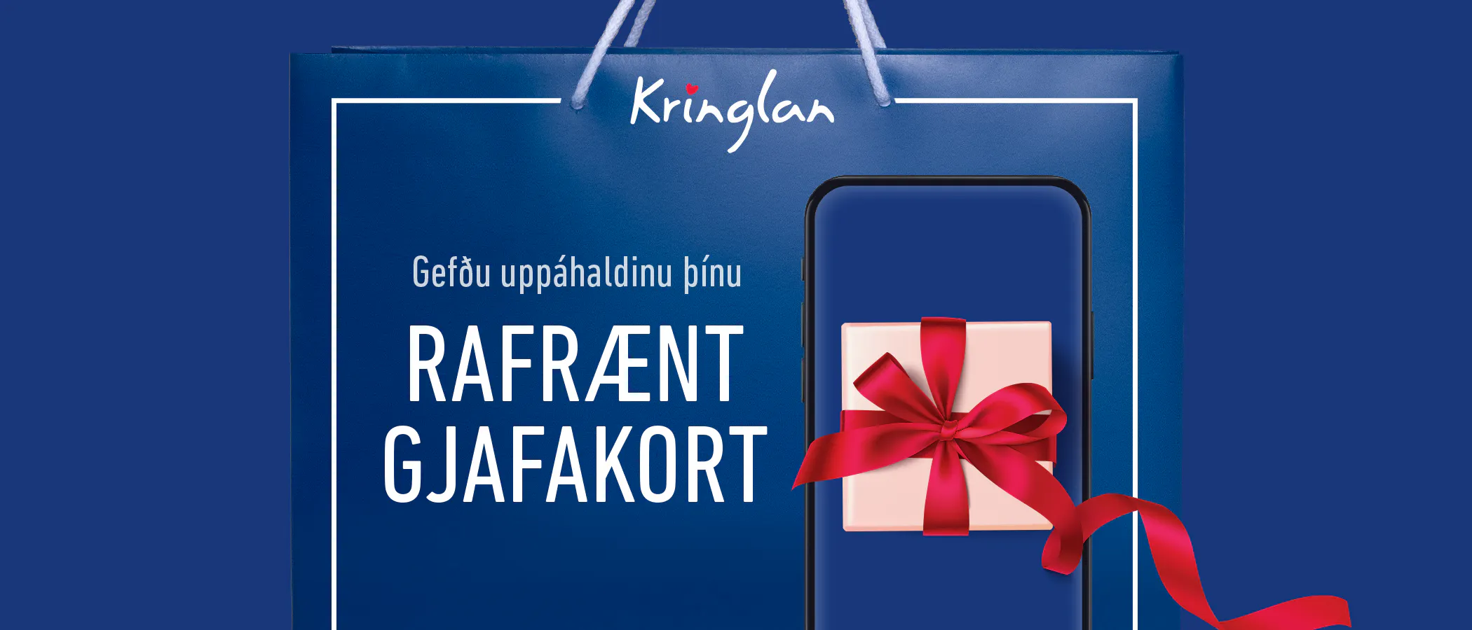 Nýjung! Rafræn gjafakort beint í símann