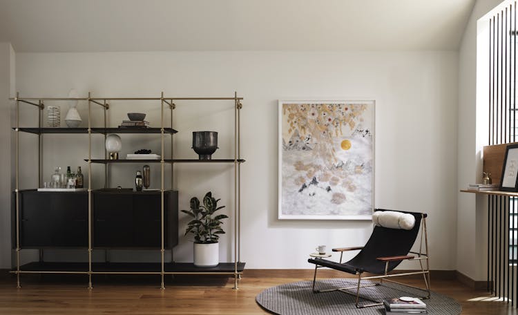 Kristen-Peña-Interiors-26th-Street-Home-Living-Room-Bookshelf