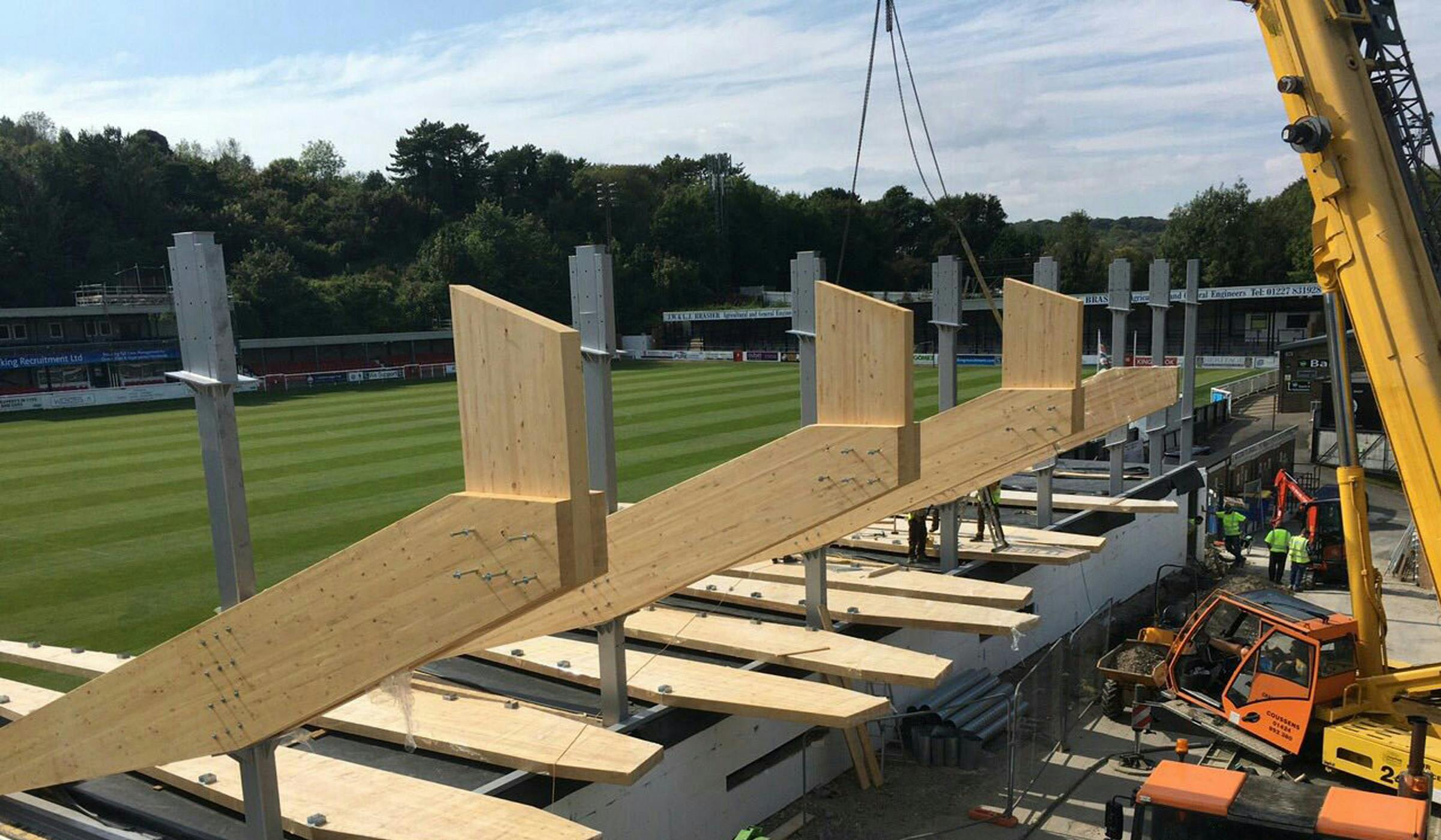 Dover Athletic Football Club Family Stand beam placement