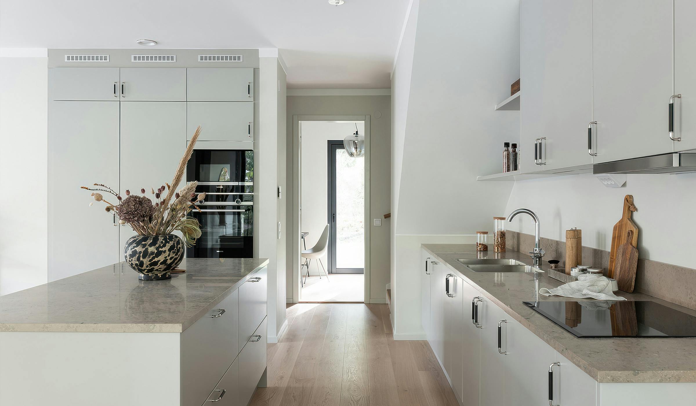 Minimalist white kitchen