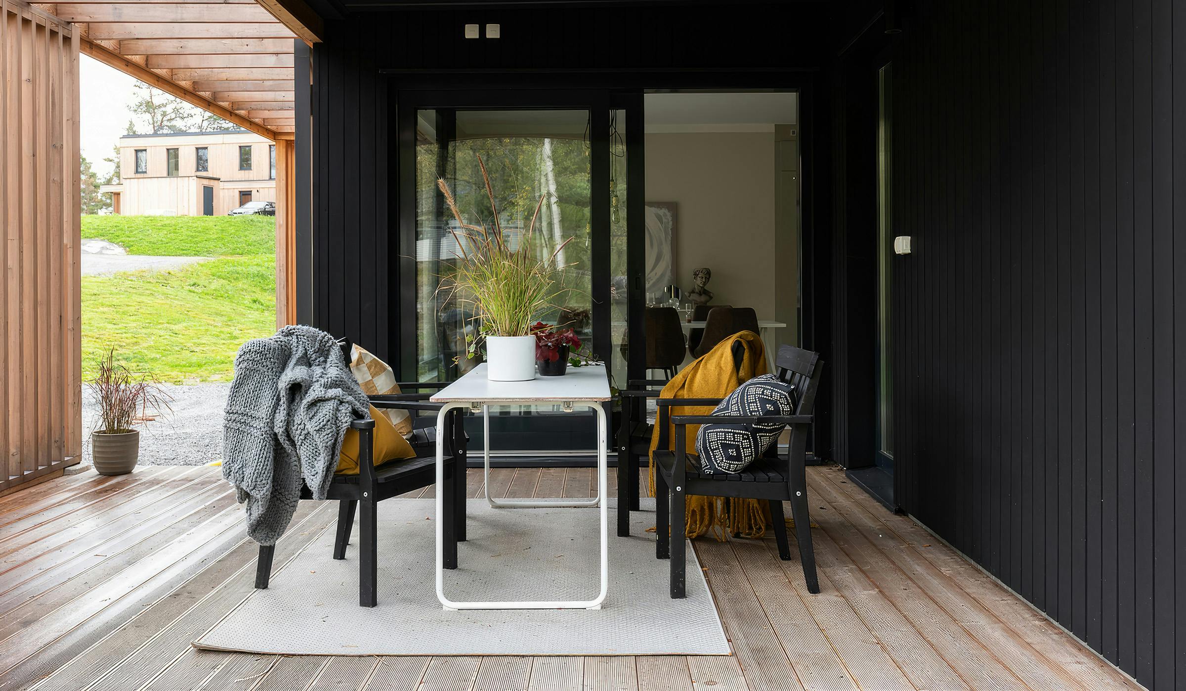 Outdoor Scandinavian terrace