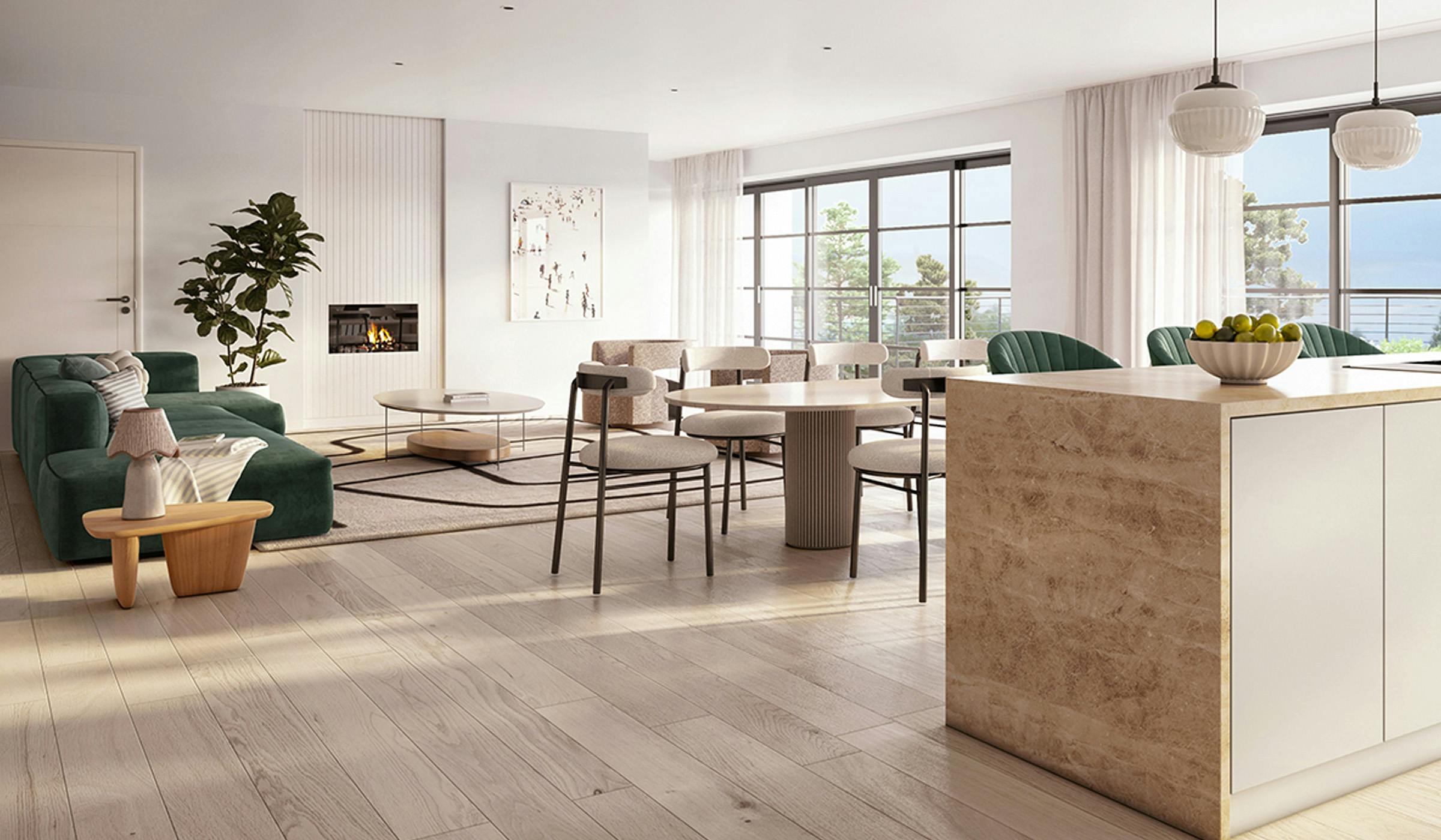 Open space floor plan
