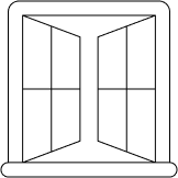 Icon of an open window