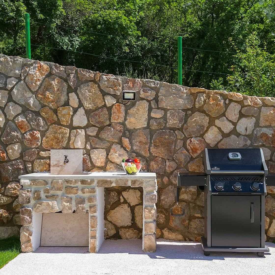 Outside barbecue