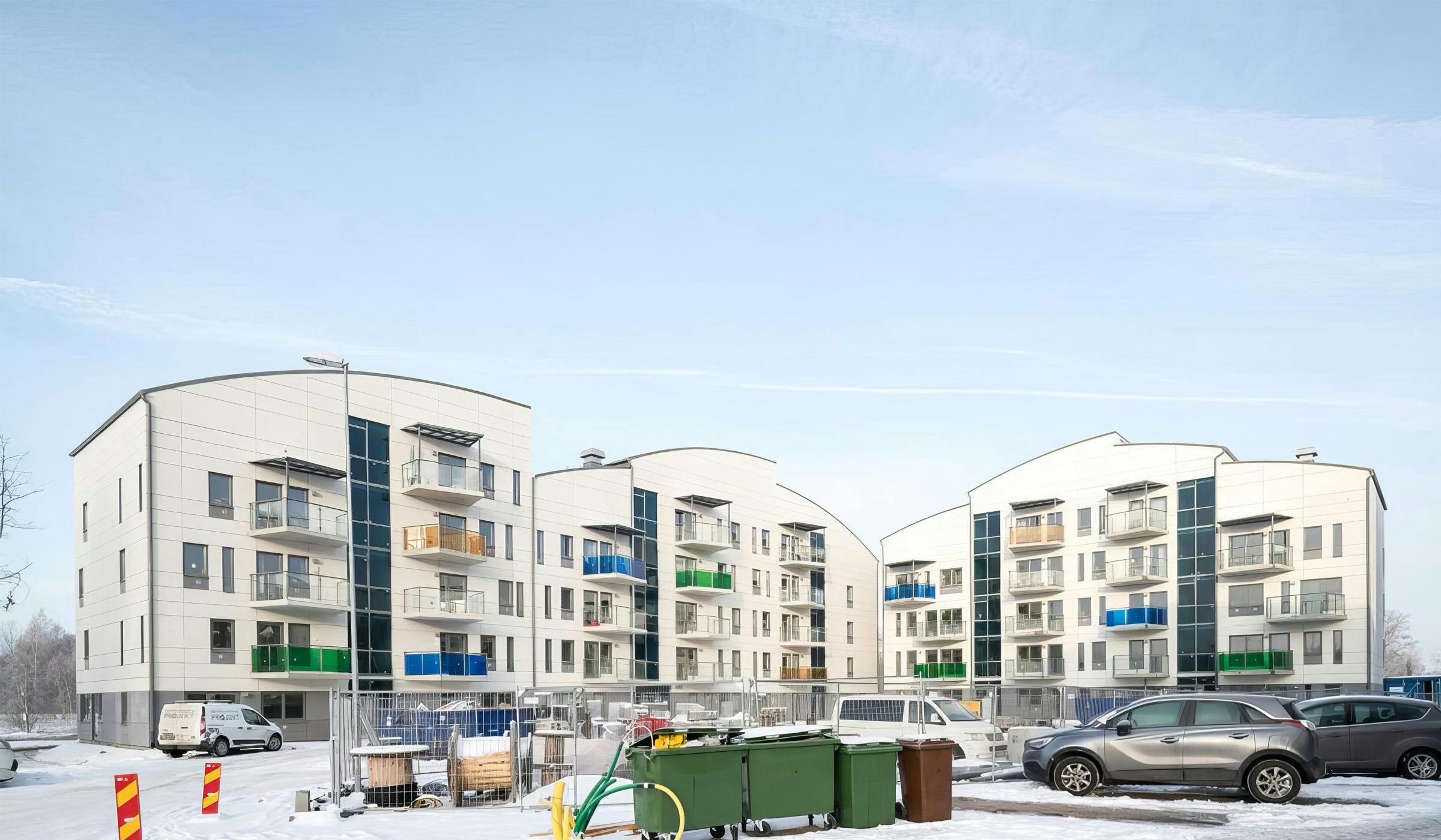The Arnö Strand façade system promotes building longevity and augments energy efficiency