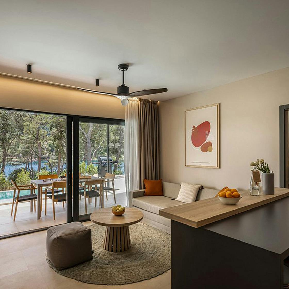 Valamar Amicor kitchen and living room open space