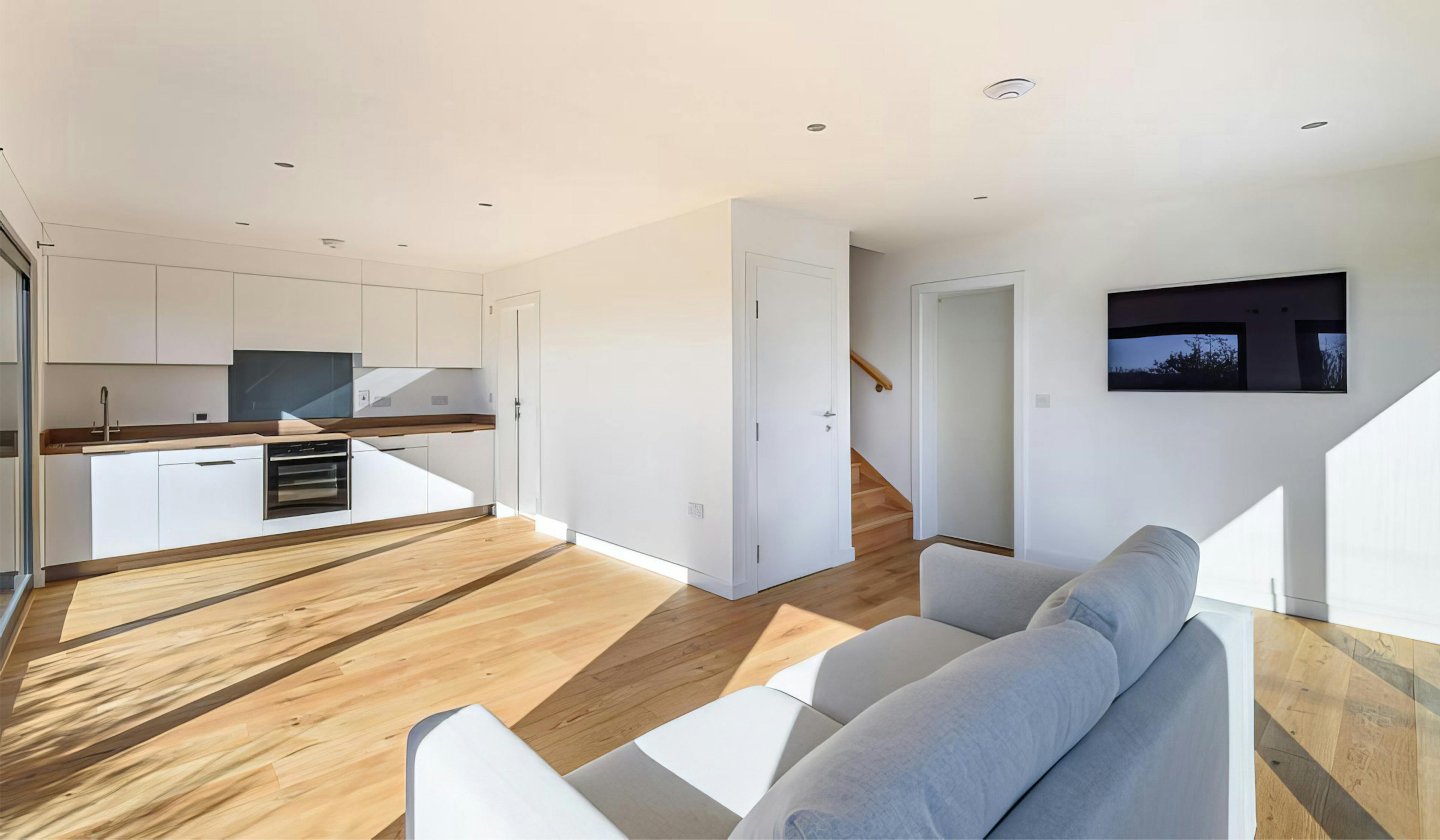 Open-plan kitchen/living room area