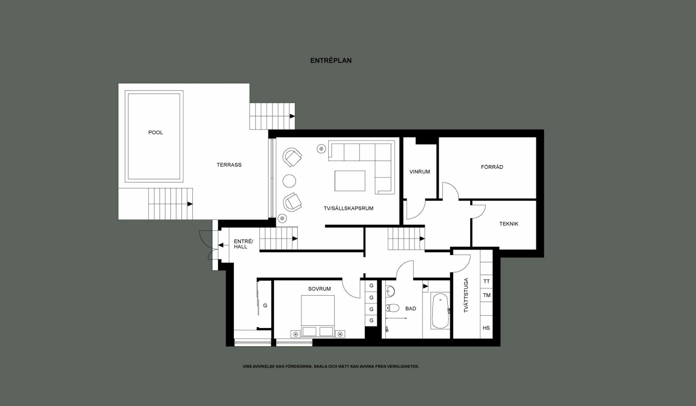Energy efficient private residence floor plan one