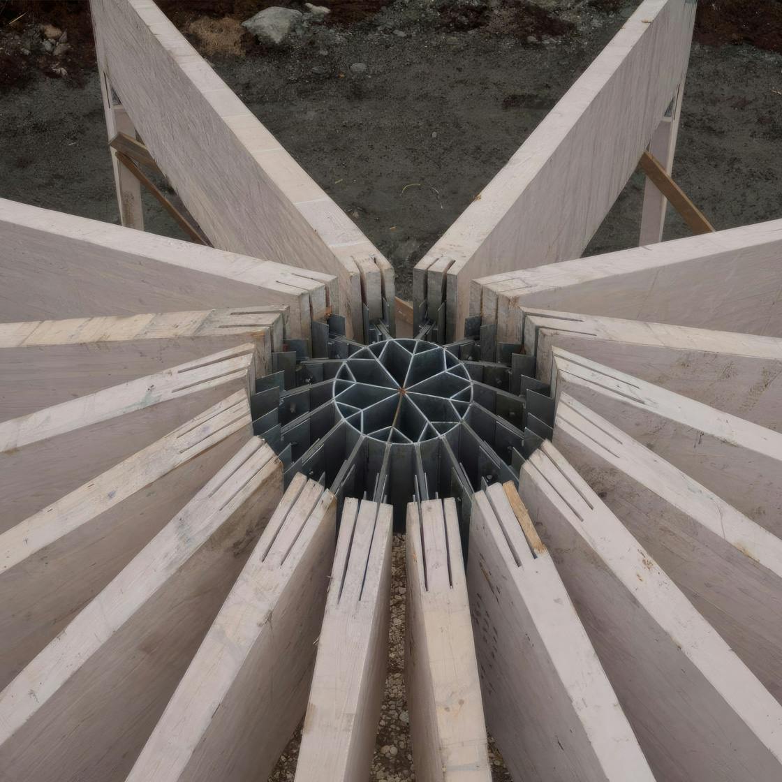 Connecting laminated beams