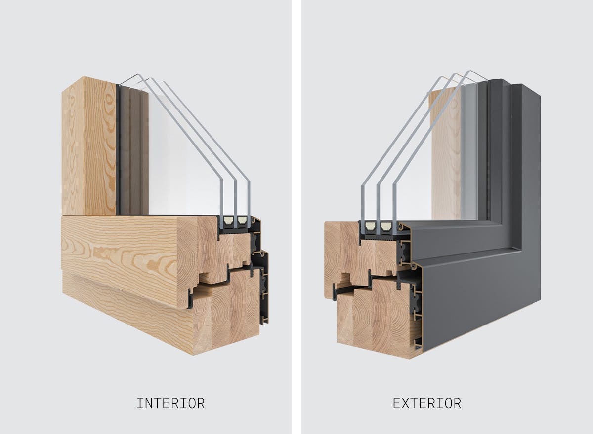 Futura 96 window interior and exterior profile