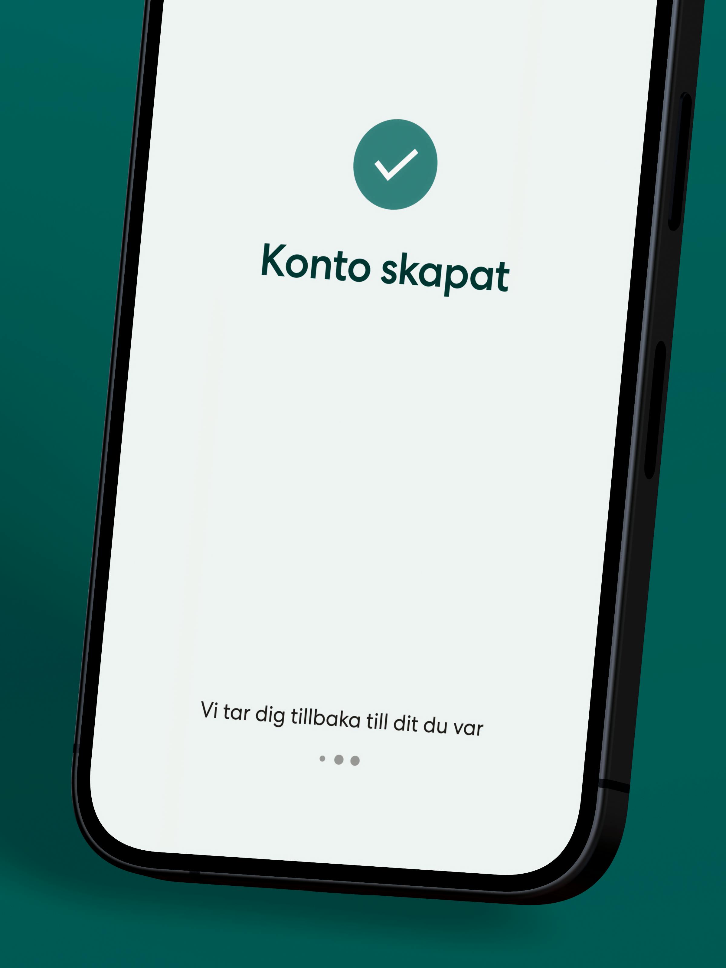 Mockups av mobiltelefon som flyger och visar Radeito-appen på skärmen som Kumpan har utvecklat.