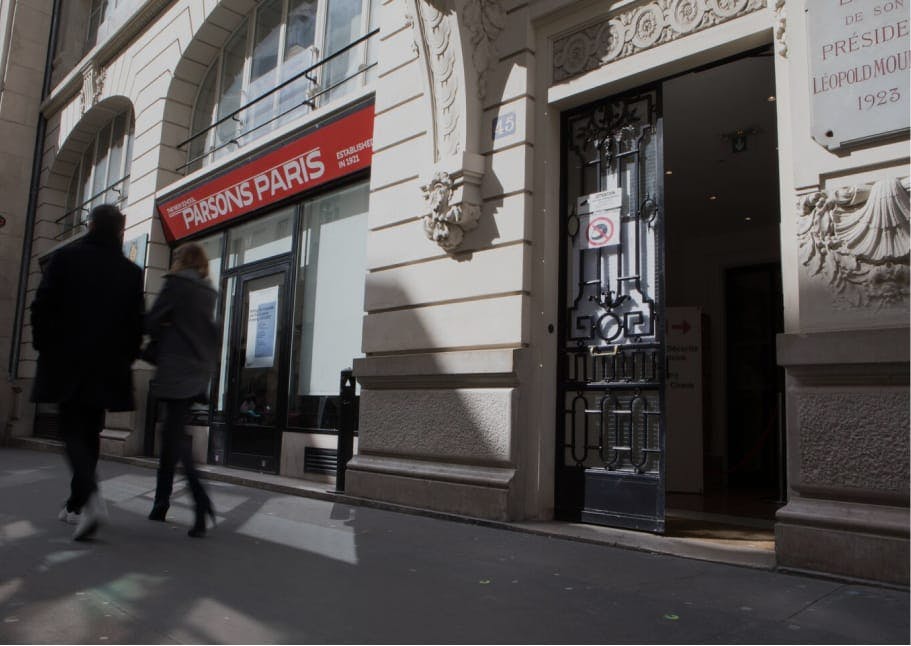 Exterior building of Parsons Paris school