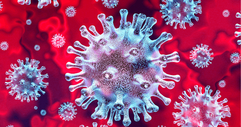 Decorative: close up image of pathogen cell to understand infectious diseases