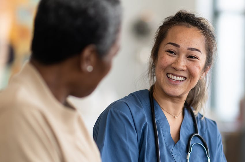Doctor speaking with a patient