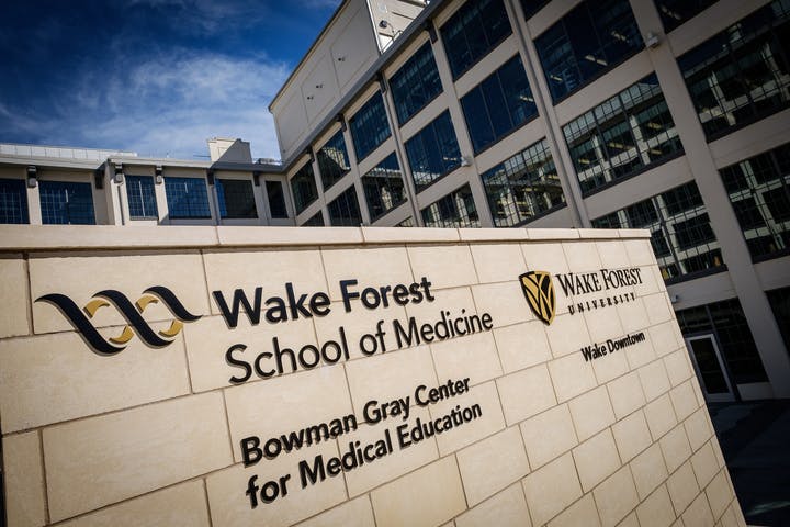 Wake Forest School of Medicine campus sign