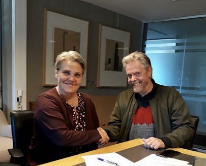 Sigrún Sigurðardóttir og Böðvar Bjarki Pétursson, Stjórnarformaður Kvikmyndaskólans