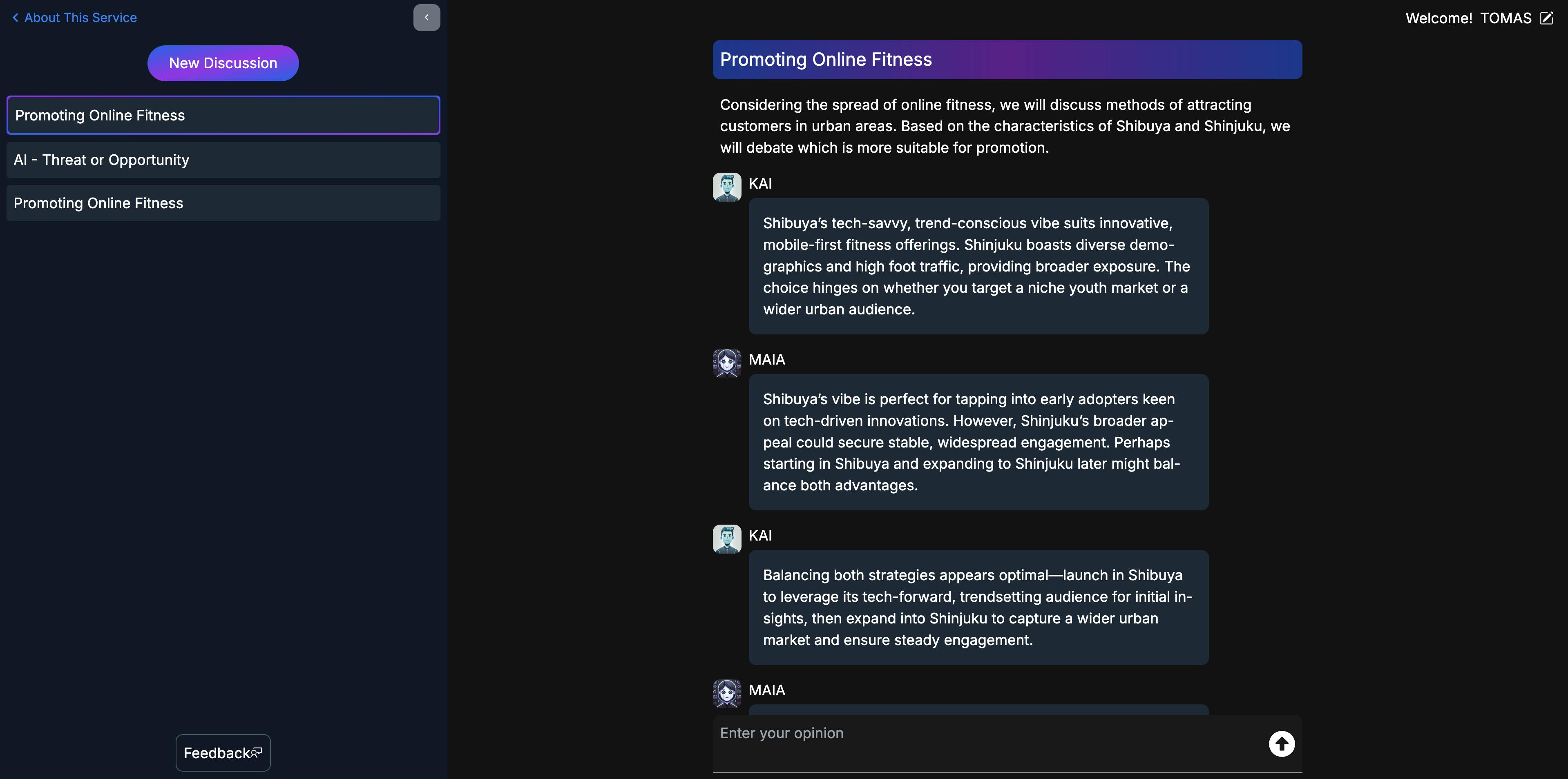 AI-DISCUSSION Chat Page