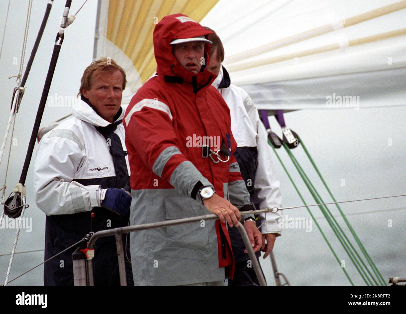 Le Roi Harald V lors de la One Ton Cup à Nieuport en 1991