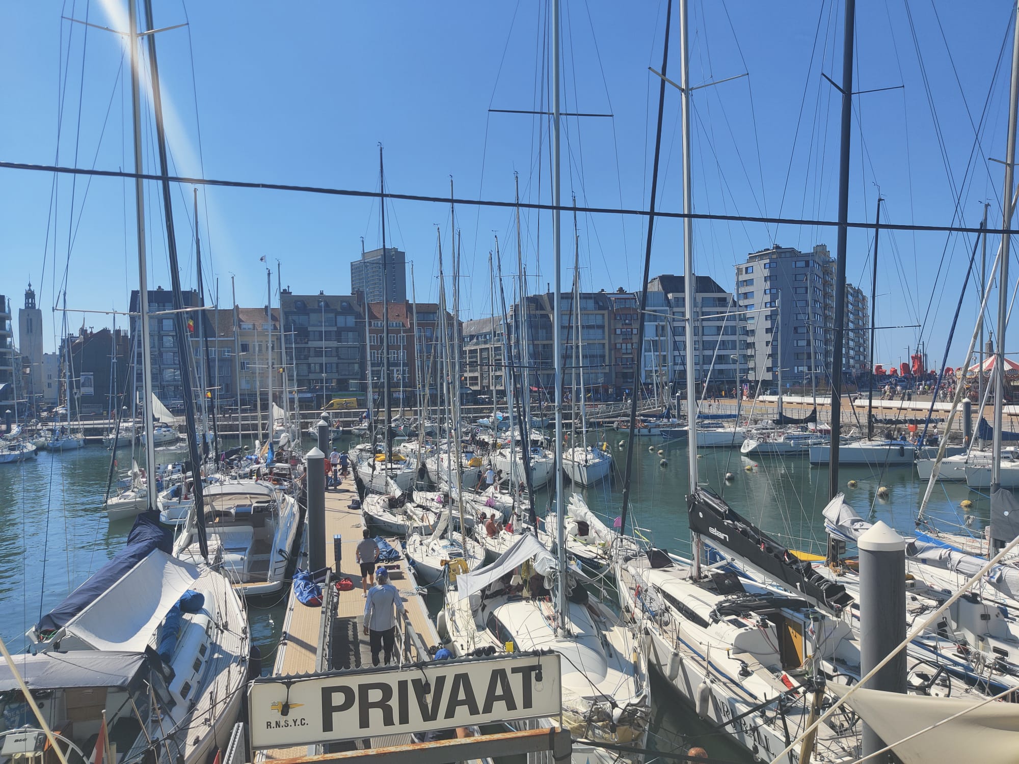 La flotte à Ostende après la première manche.