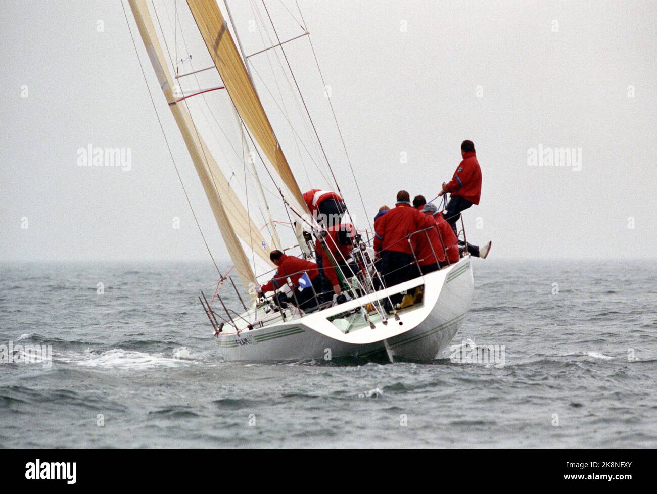 Fram XI tijdens de One Ton Cup voor Nieuwpoort, 1 juli 1991.