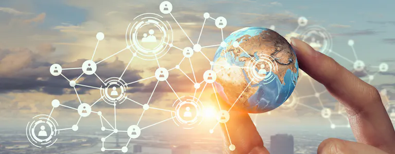 conexión del mundo a través de las redes sociales