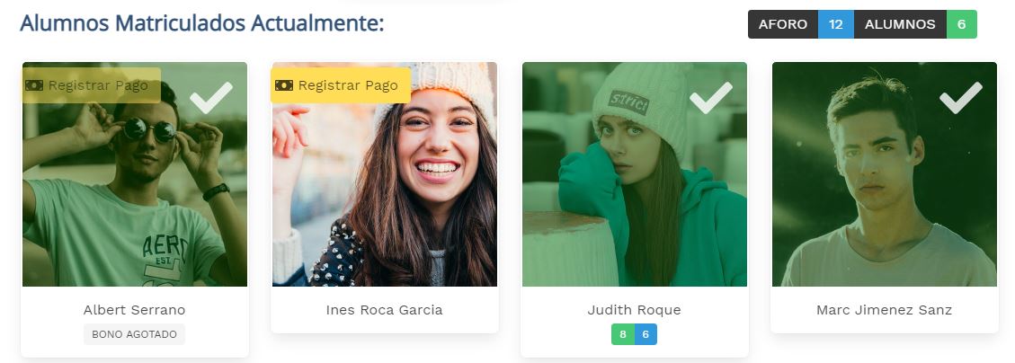 Lista de asistencia de alumnos