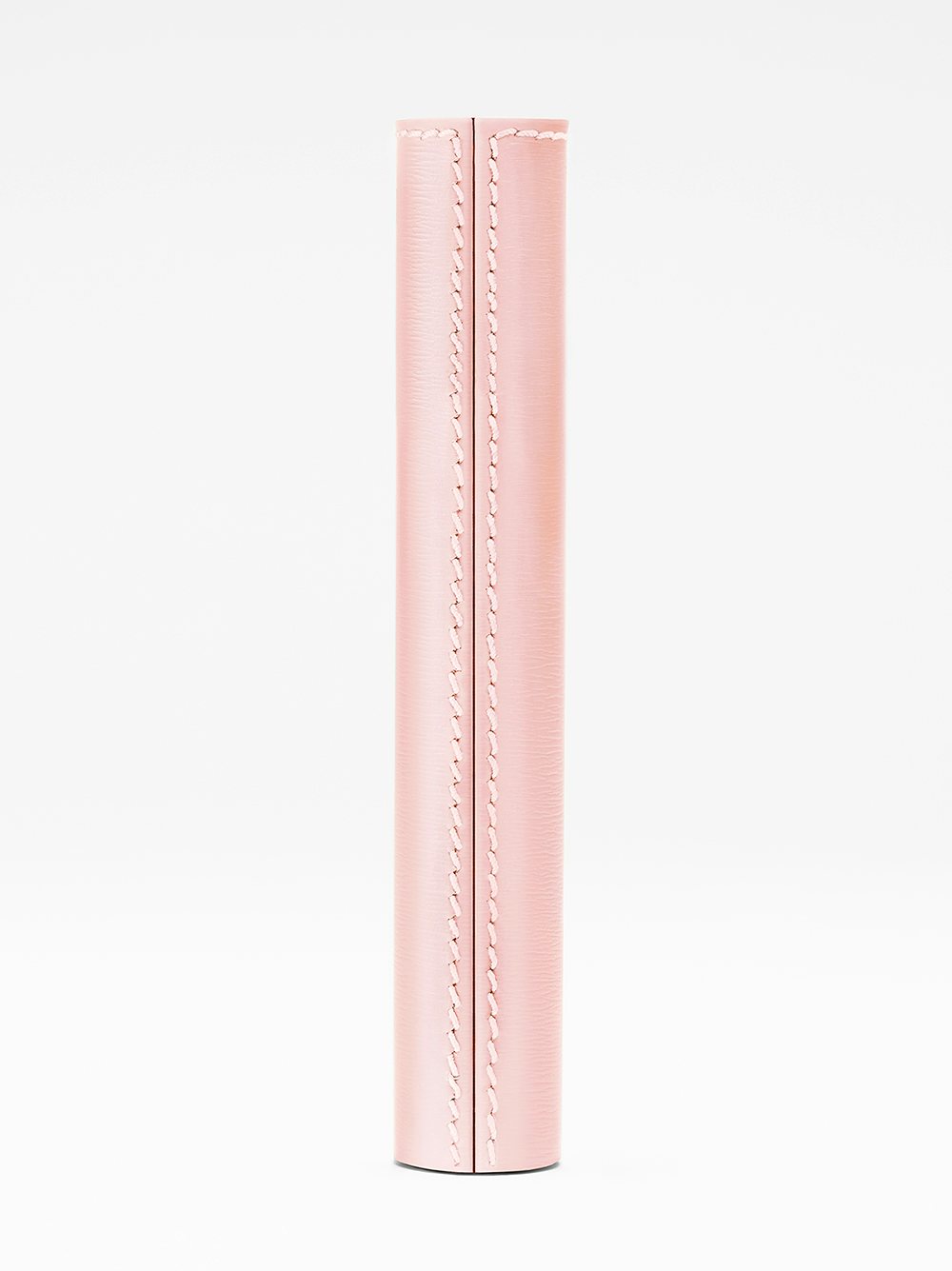La bouche rouge Pink leather sleeve with stitches - back