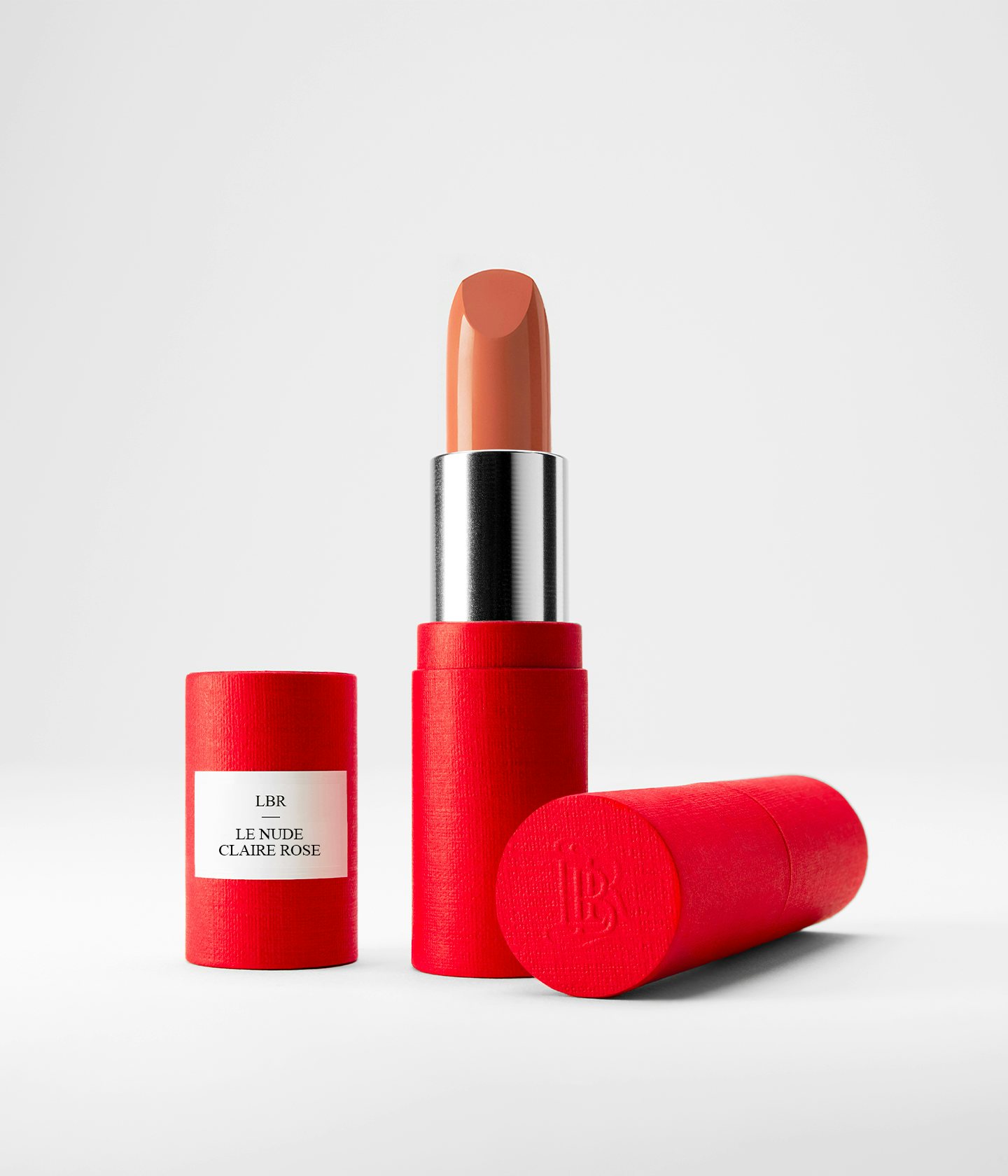 La bouche rouge Le Nude Claire Rose lipstick in the red paper case