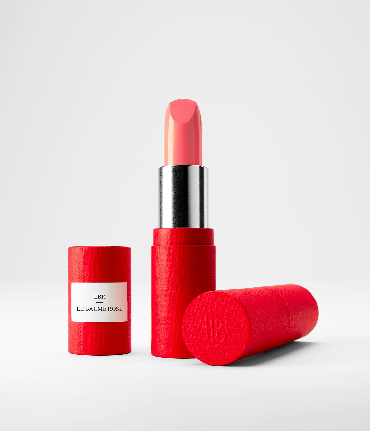 La bouche rouge Pink balm lipstick in the red paper case