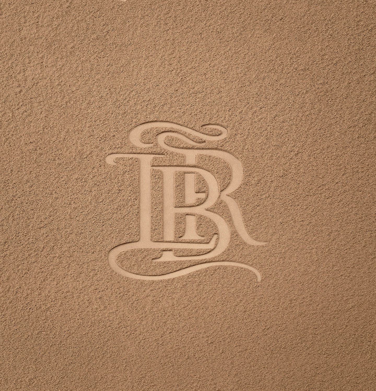 La bouche rouge La Terre Brune bronzer swatch with logo
