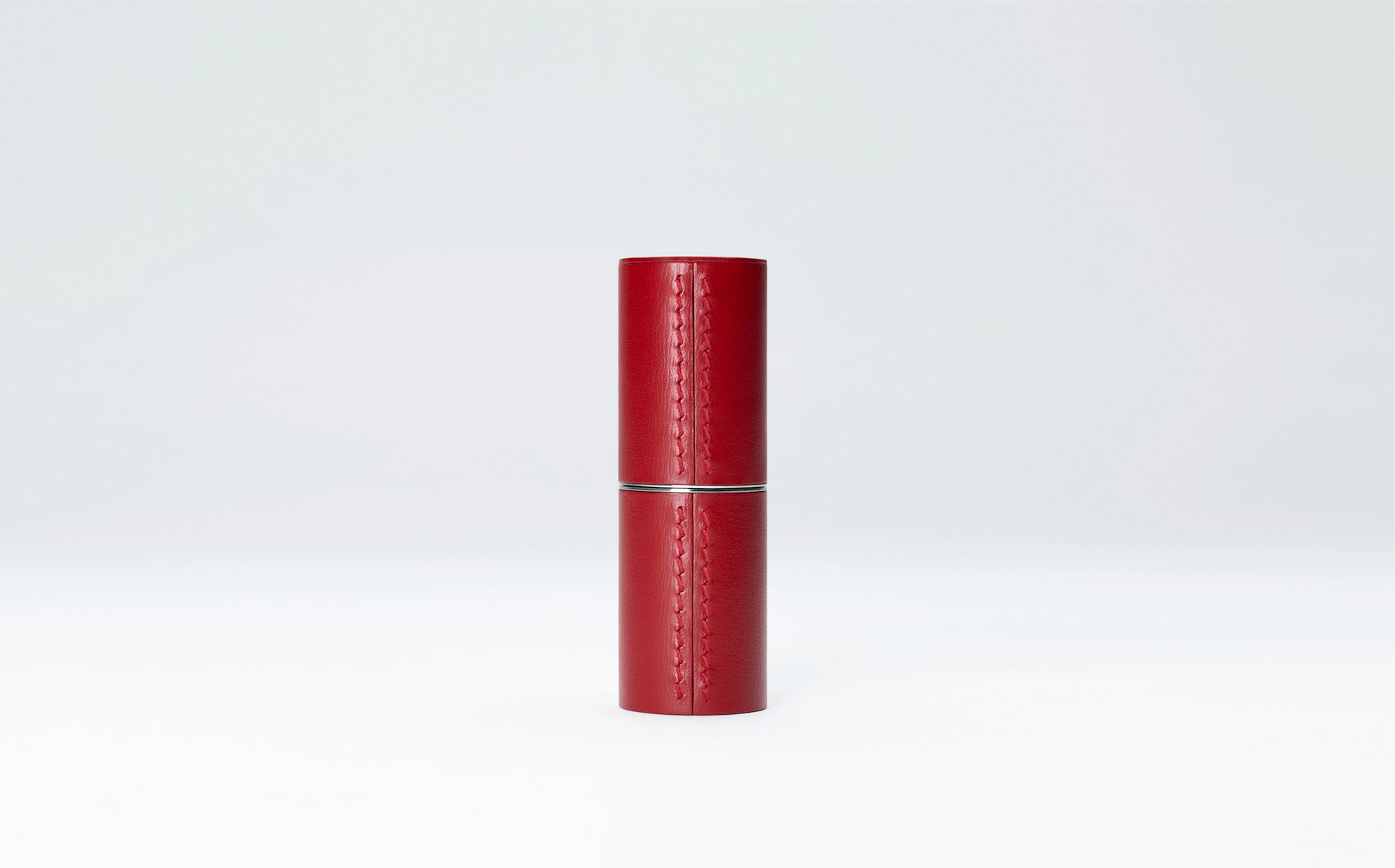 La bouche rouge upcycled fine leather case in Red