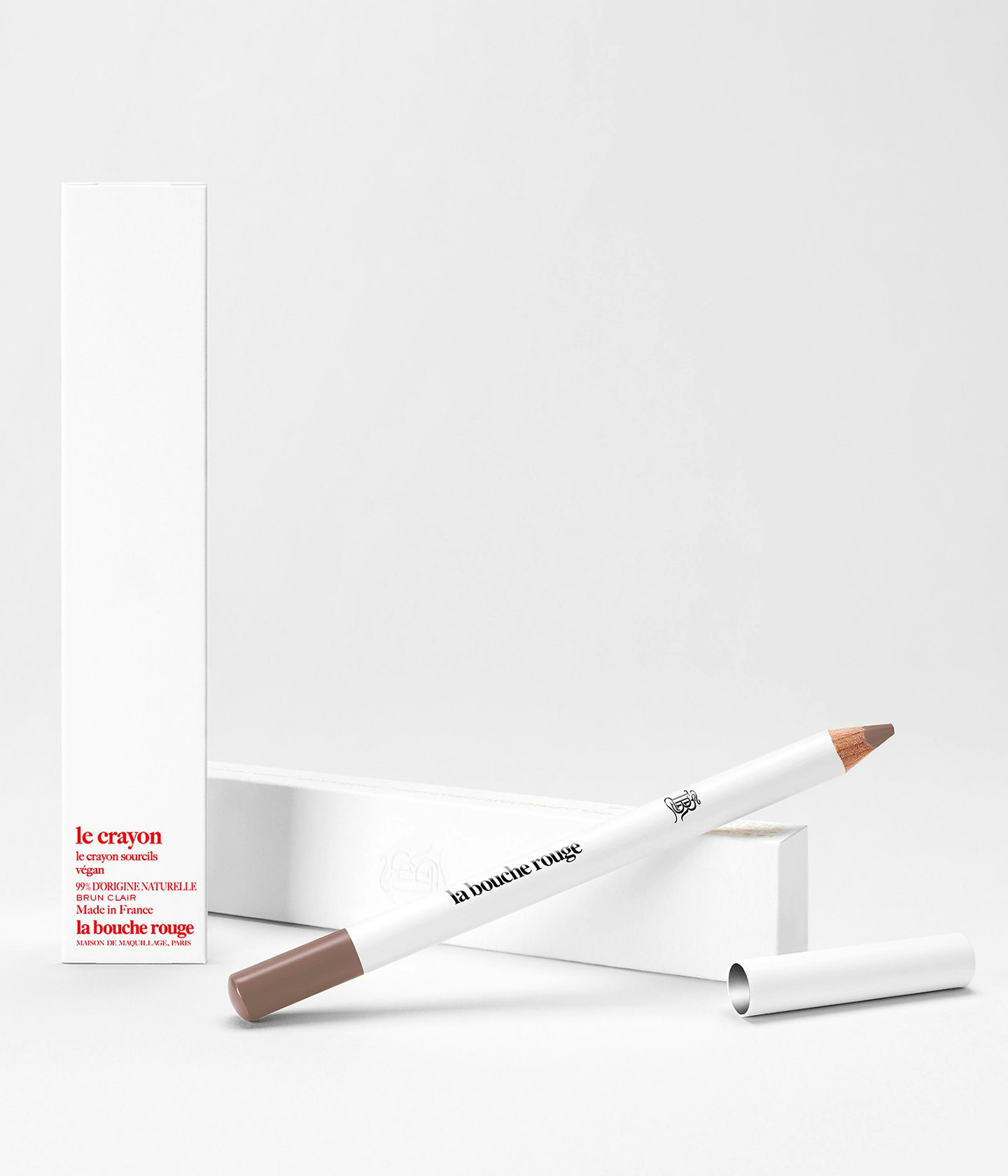 La bouche rouge light brown eyebrow pencil with the white box