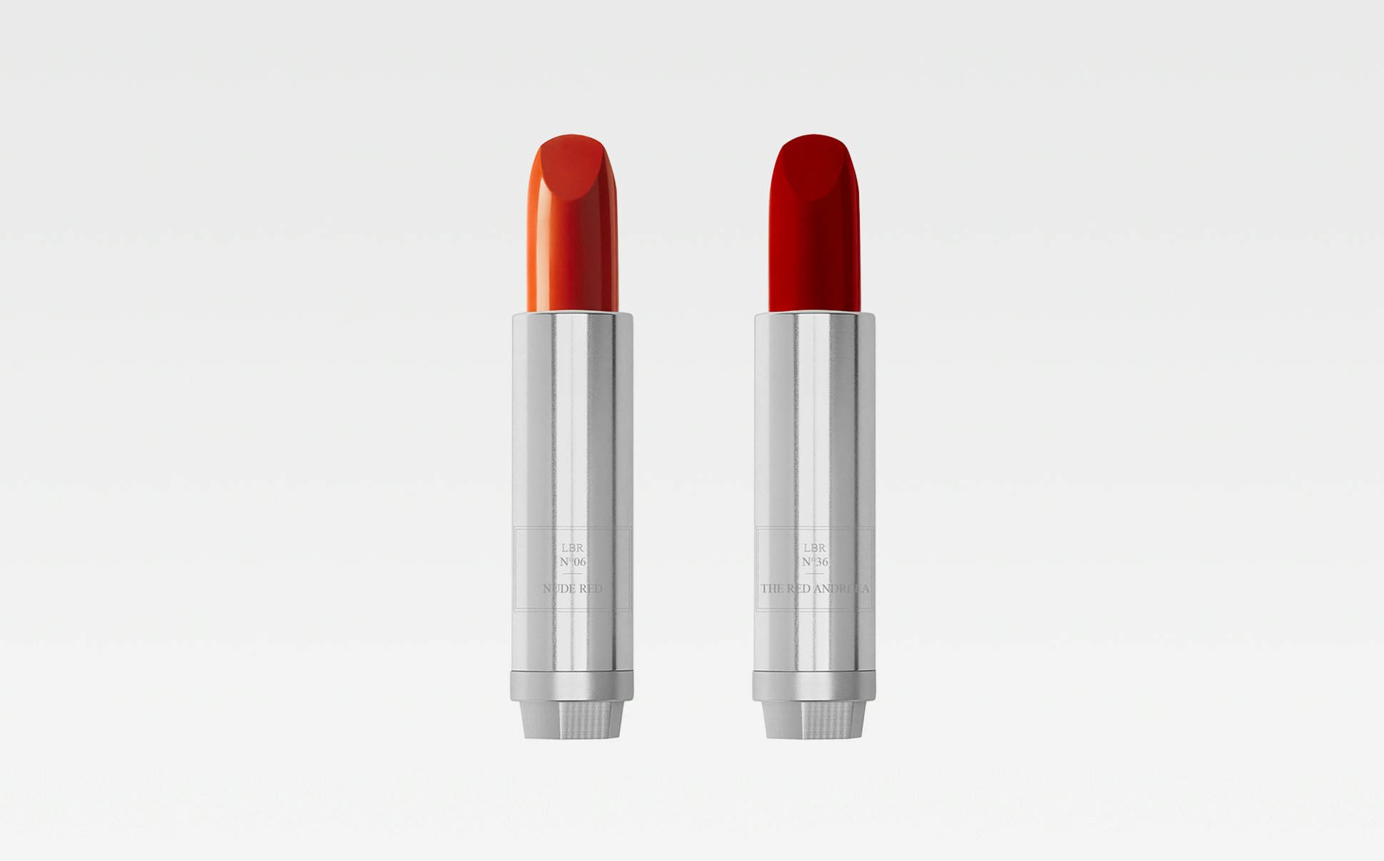 La bouche rouge Nude Red and The Red Andreea lipstick in metal refill