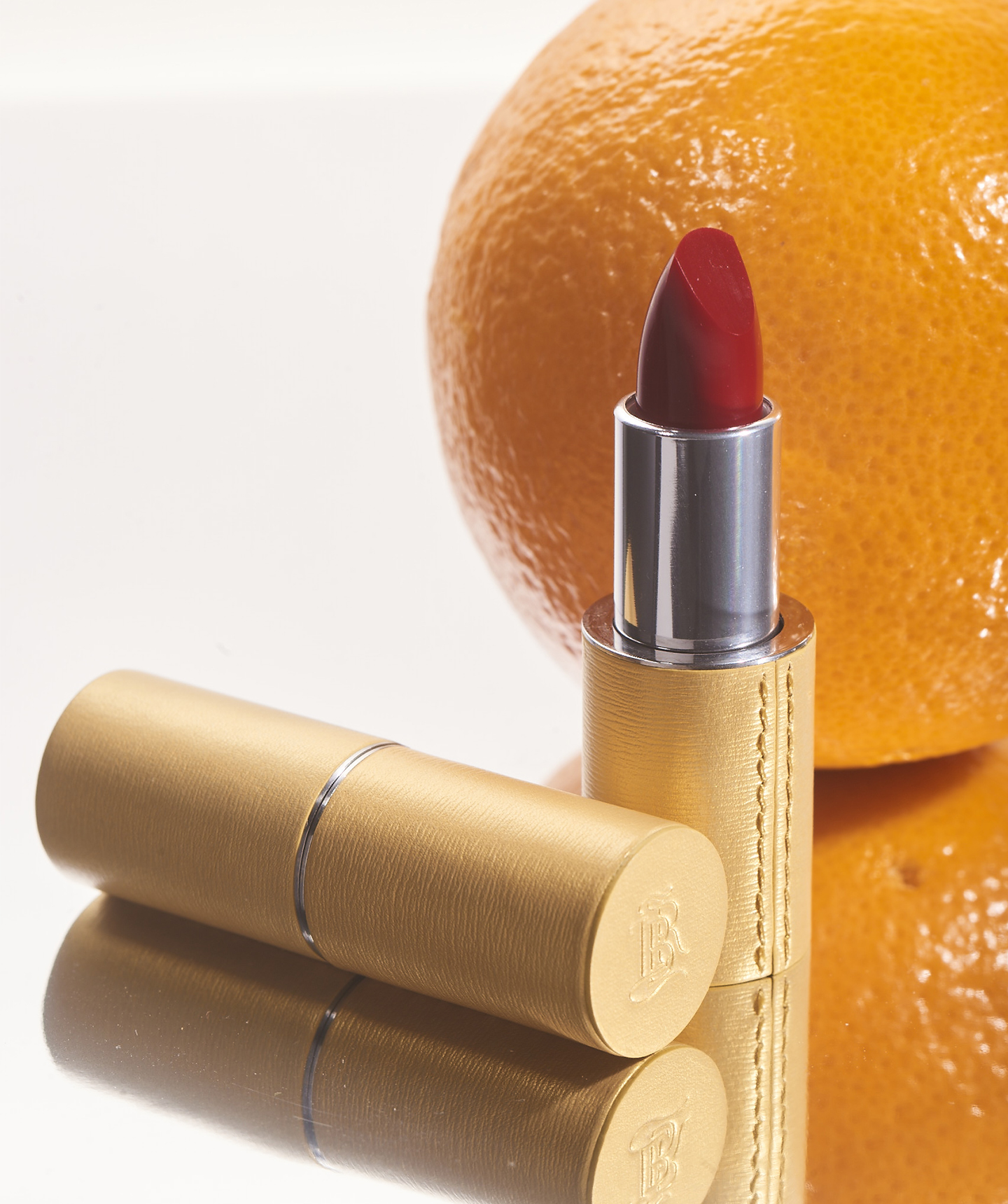 La Bouche Rouge The Gold Fine Leather Lipstick Case