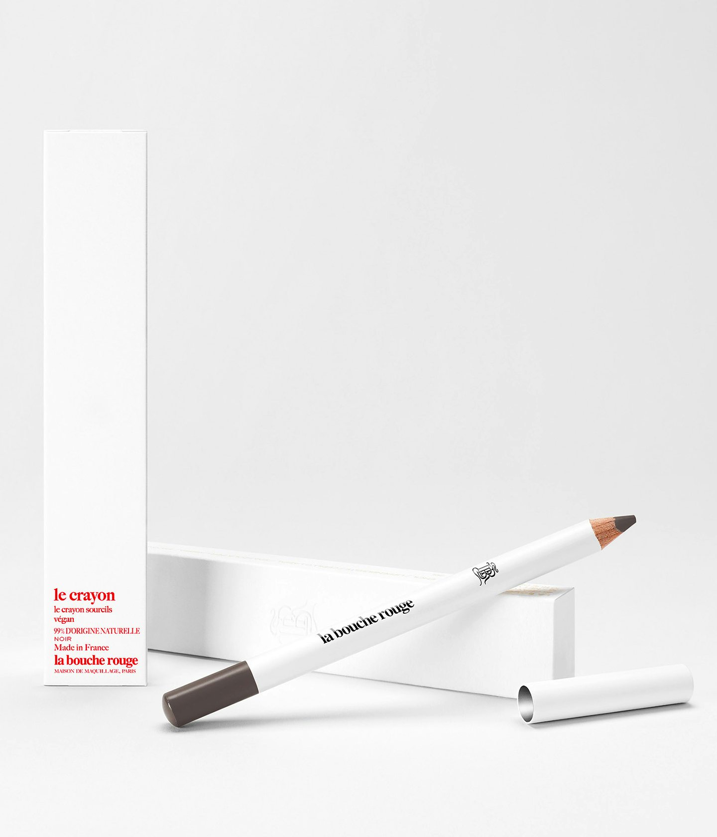 La bouche rouge black eyebrow pencil with the white box