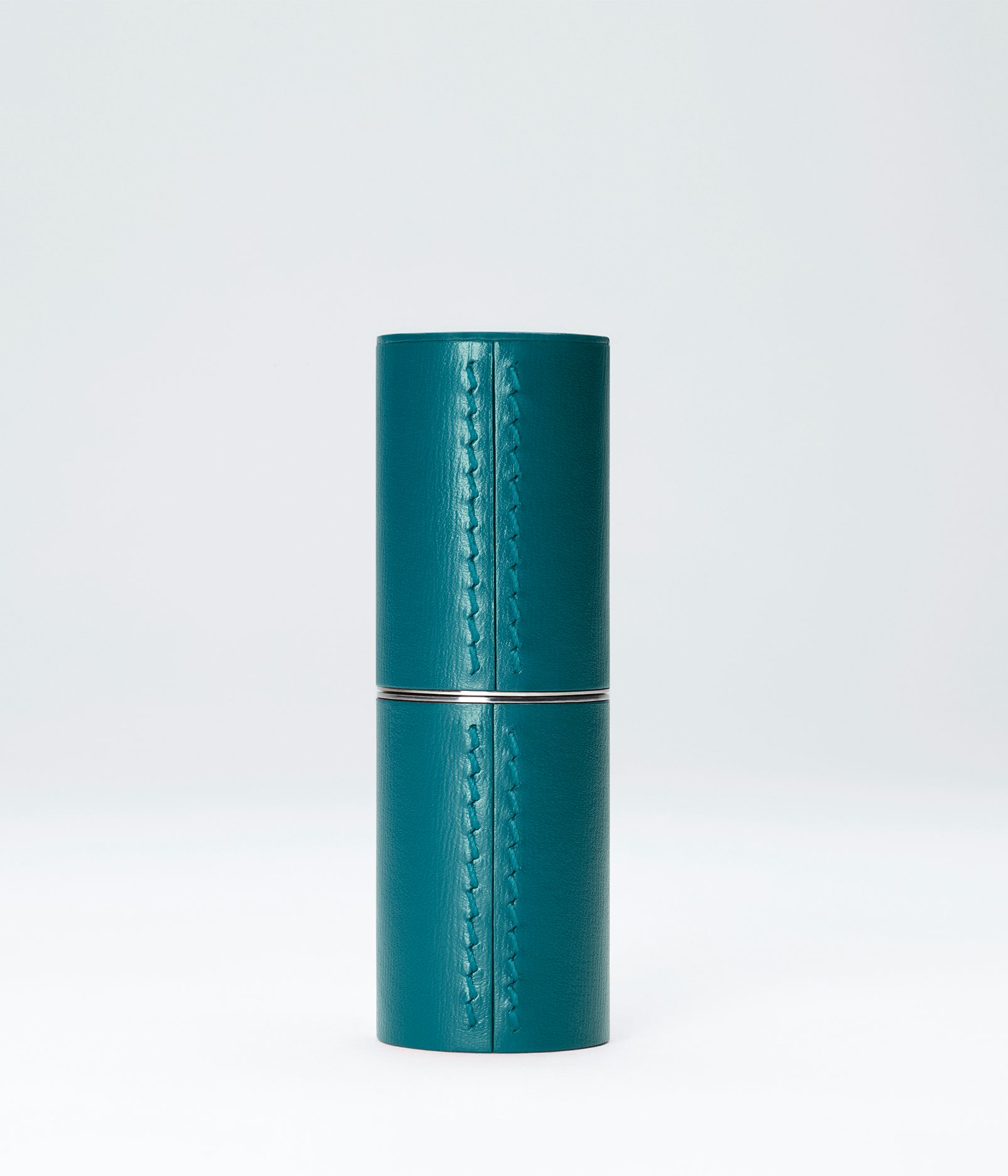 La bouche rouge green leather lipstick case 