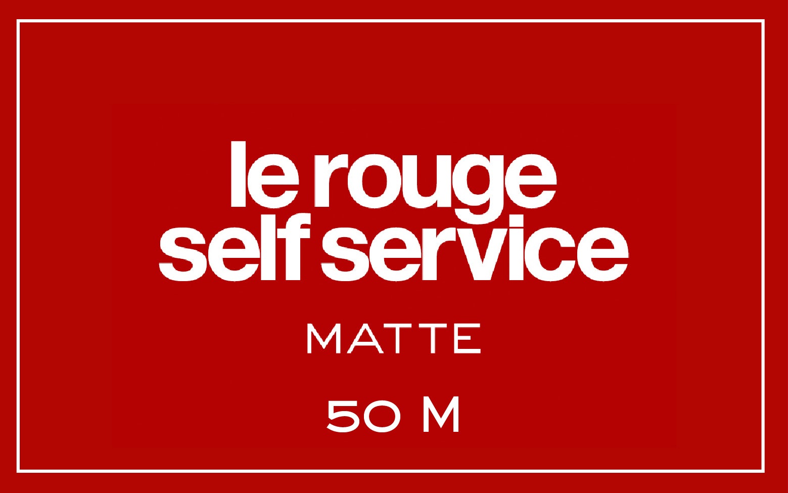 La bouche rouge Rouge Self Service Matte lipstick swatch with text