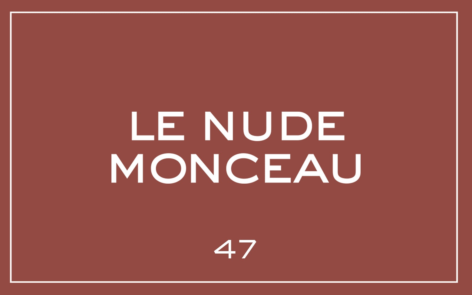 La bouche rouge Le Nude Monceau lipstick swatch with text