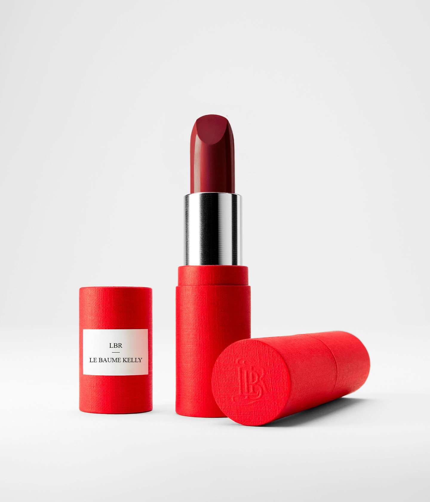 La bouche rouge Le Baume Kelly lipstick in the red paper case