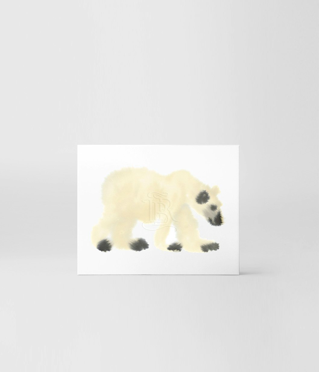 La bouche rouge x Wild Animals watercolor painting of an polar bear by artist Rop Van Mierlo
