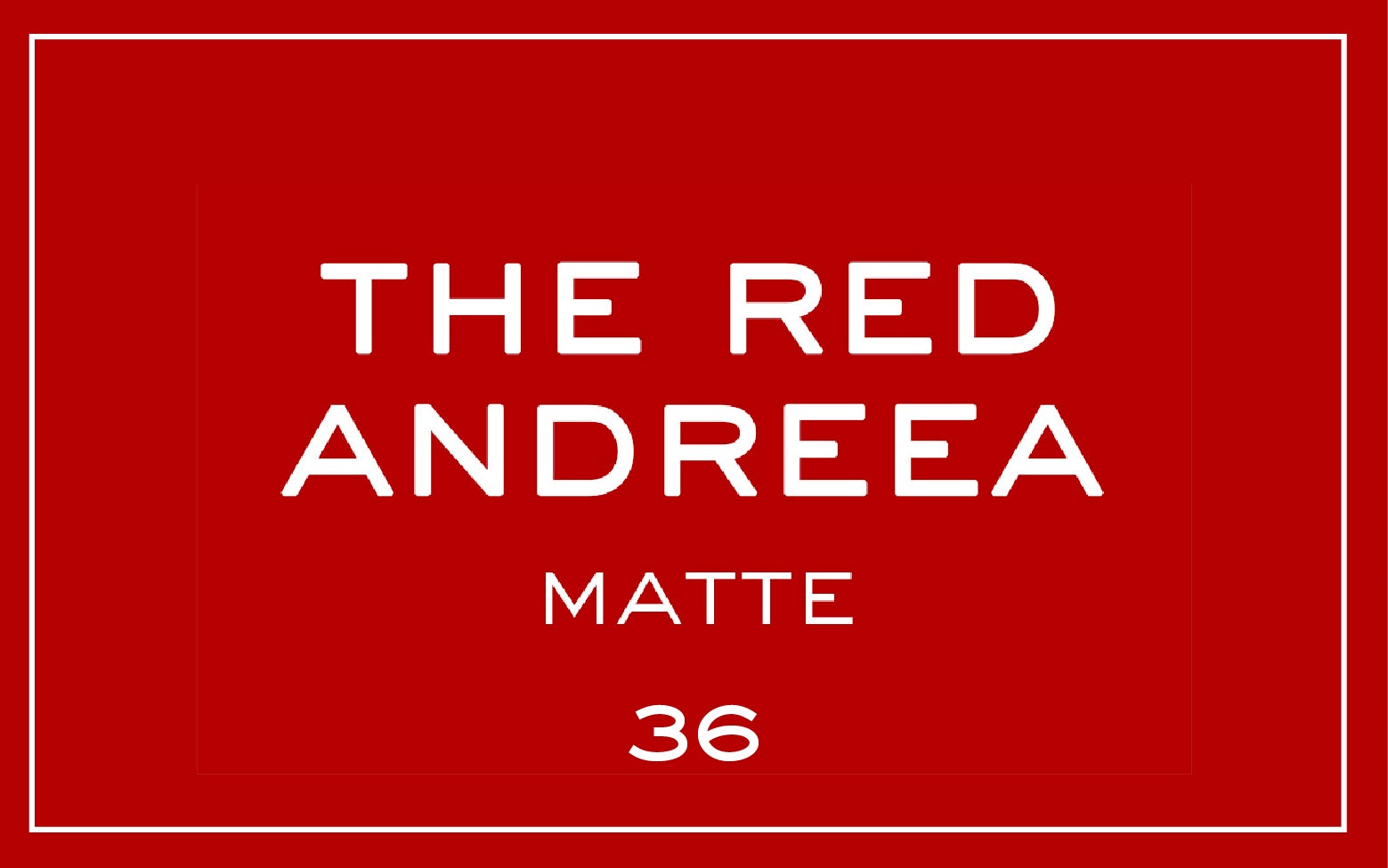 La bouche rouge nuance du rouge à lèvres The Red Andreea avec du texte 