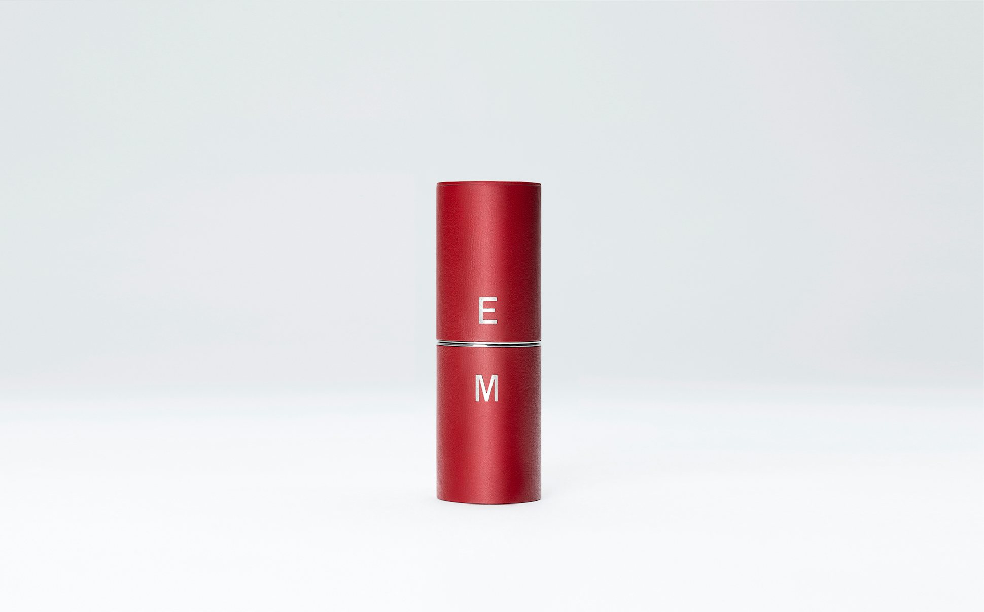 La bouche rouge red fine leather lipstick case