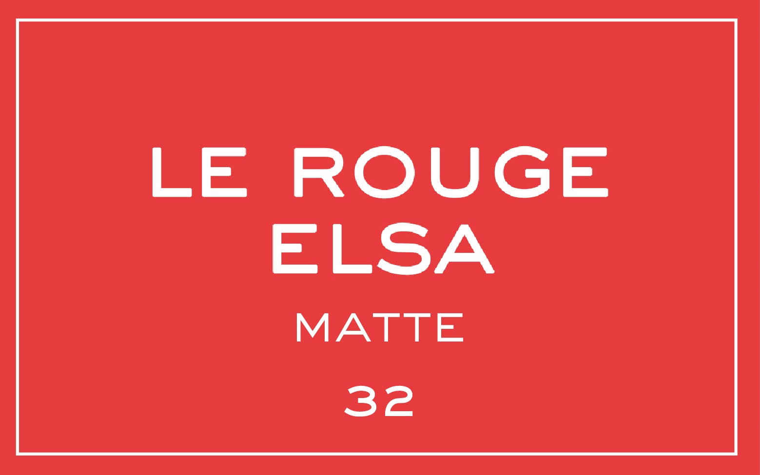 La bouche rouge Le Rouge Elsa color swatch with text