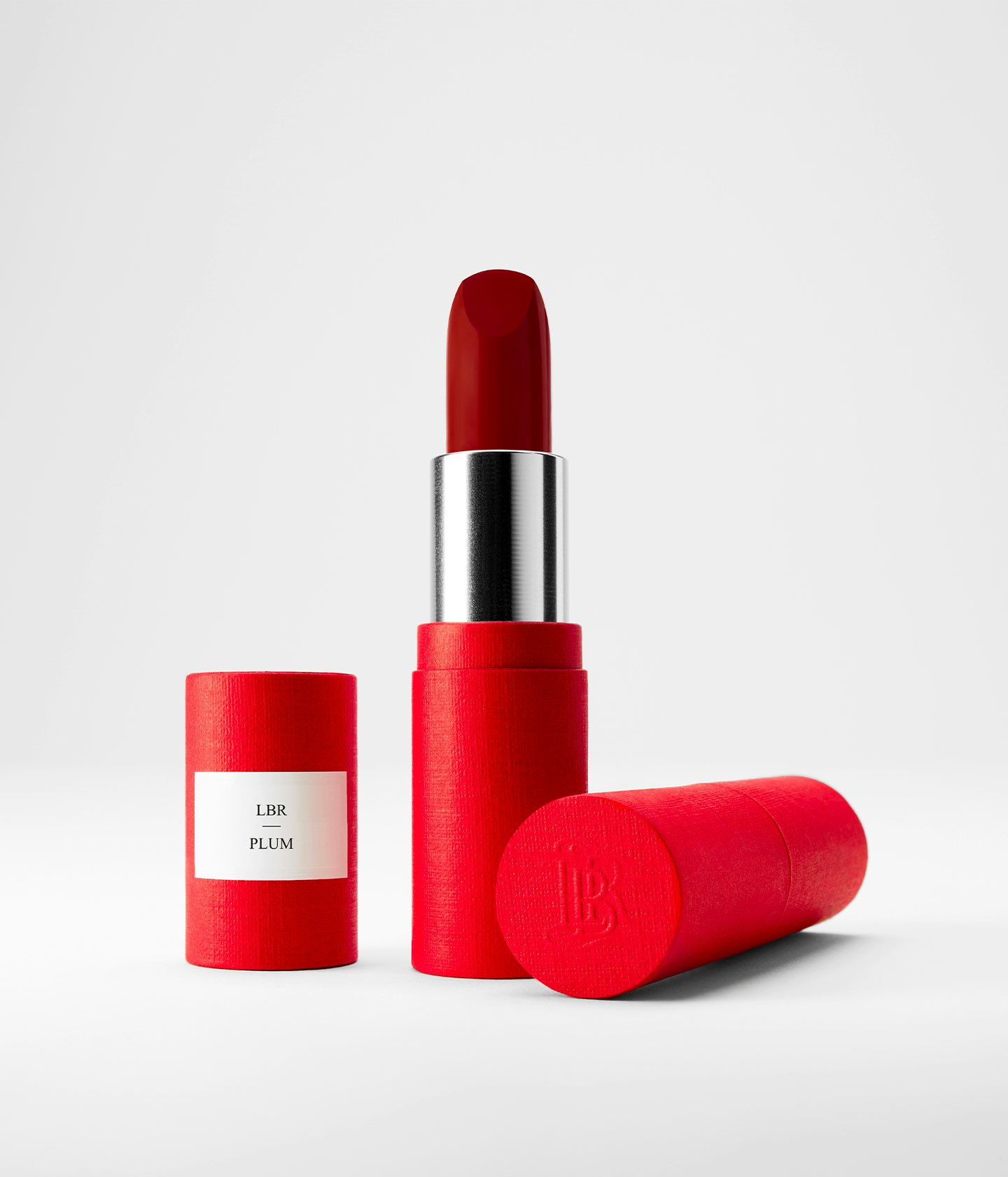 La bouche rouge Plum lipstick in the red paper case