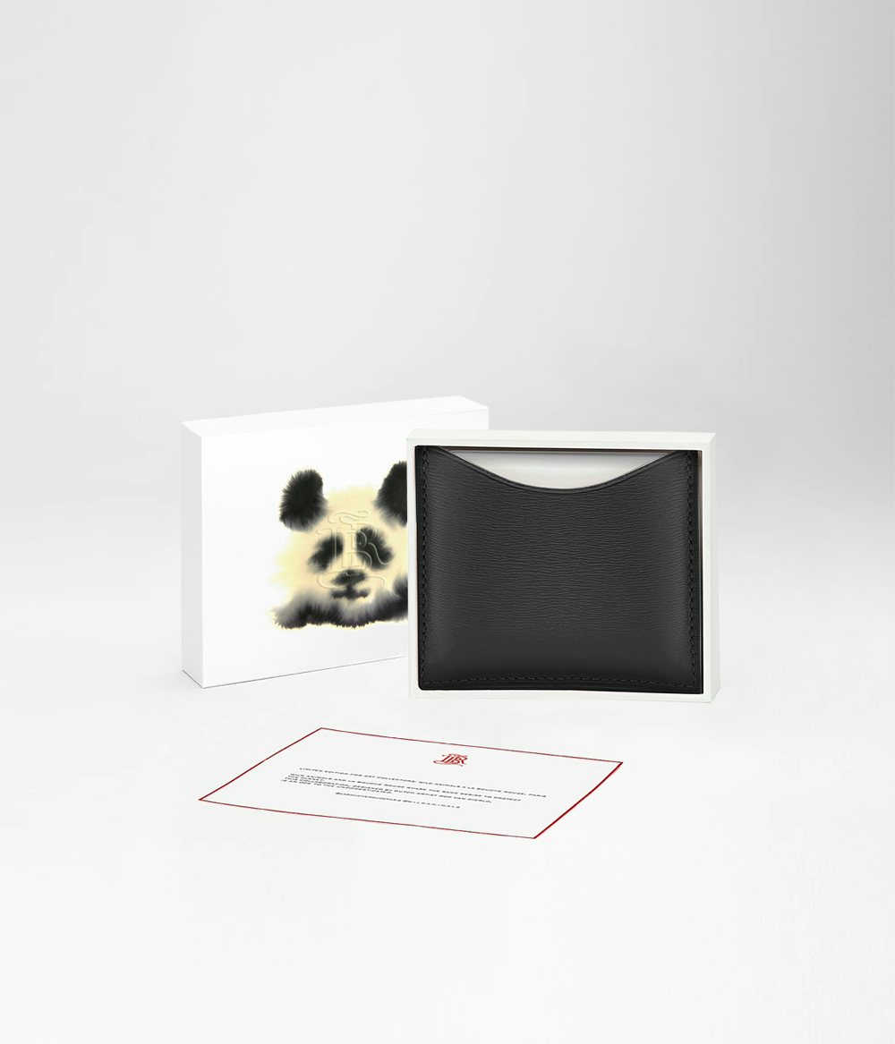 La bouche rouge x Wild Animals Black leather compact case