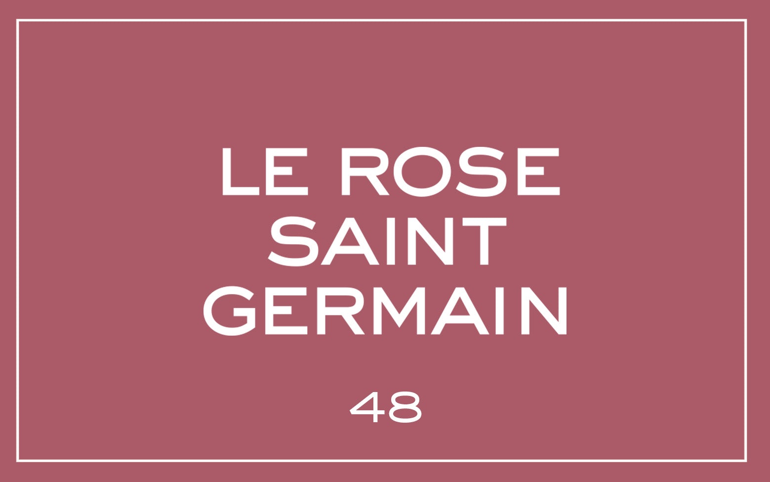 La bouche rouge Le Rose Saint Germain lipstick swatch with text